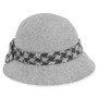 Grey Wool Felt Cloche Hat
