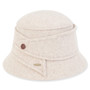 Beige Soft Wool Cloche Hat