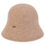 Light Brown Soft Wool Cloche Hat
