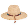 Natural Raffia Safari hat Back View