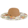 Caribbean Joe Ivory Paper Straw Floppy Hat