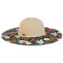 Caribbean Joe Black Paper Straw Floppy Hat