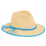 Blue Young Girls Paper Braid Safari Hat