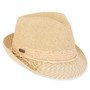 Paper Straw Fedora Hat