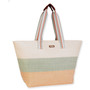 Green, Paper Straw Shoulder Tote | CE6666 B | Side View