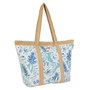 Green, Poly/PP Straw Shoulder Tote | CE6610 B | Side View