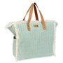 Mint, Poly Straw Shoulder Tote | CE6626 B | Side View