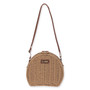 Tan, Paper Straw Crossbody | CE6647 B