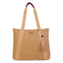 Tan, Paper Crochet Shoulder Tote | CE6697 B