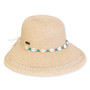 Women's Beige, Paperbraid Backless, Brim 4" | Sun N Sand | HH3239