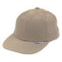 Tan baseball cap with perforated side panels, a curved brim, and subtle logo tag