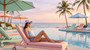 Lifestyle profile portrait of the Sun N Sand HH3592 Women’s Ball Cap in a stone-colored tech fabric, featuring a breathable mesh back with a specialized ponytail-bun opening and an adjustable hook and loop closure for a secure fit and UPF 50+ sun