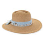 Tan gambler hat featuring Adjustable, UPF 50+.