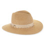 Tan safari hat featuring Sparkly Metallic Lurex, Adjustable, UPF 50+.