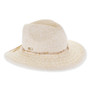 Ivory safari hat featuring Sparkly Metallic Lurex, Adjustable, UPF 50+.