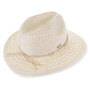 Ivory safari hat featuring Sparkly Metallic Lurex, Adjustable, UPF 50+.