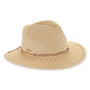 Natural safari hat featuring Sparkly Metallic Lurex, Adjustable, UPF 50+.