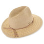 Natural safari hat featuring Sparkly Metallic Lurex, Adjustable, UPF 50+.