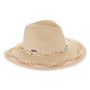 Natural safari hat featuring Adjustable, UPF 50+.