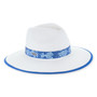 White safari hat featuring Adjustable, UPF 50+.