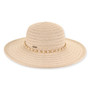 Natural floppy hat featuring Sparkly Metallic Lurex, Adjustable, UPF 50+.