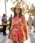 Natural floppy hat featuring Adjustable, UPF 50+.
