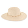 Natural floppy hat featuring Adjustable, UPF 50+.