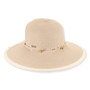 Natural floppy hat featuring Sparkly Metallic Lurex, Adjustable, UPF 50+.