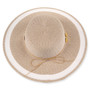 Tan floppy hat featuring Adjustable, UPF 50+.