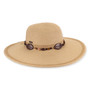 Natural floppy hat featuring Adjustable, UPF 50+.