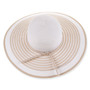 White floppy hat featuring Adjustable, UPF 50+.