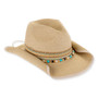 Natural western hat featuring Adjustable, UPF 50+.