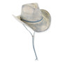 Blue western hat featuring Chin Cord, UPF 50+, Adjustable.