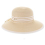 Natural bucket hat featuring Adjustable, UPF 50+, Bow.