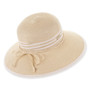 Natural bucket hat featuring Adjustable, UPF 50+, Bow.