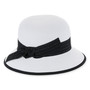White bucket hat featuring Sparkly Metallic Lurex, Adjustable, UPF 50+.