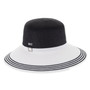 Black bucket hat featuring Adjustable, UPF 50+.