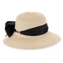 Natural bucket hat featuring Adjustable, UPF 50+, Bow.