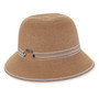 Tan bucket hat featuring Adjustable, UPF 50+.