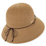 Tan bucket hat featuring Packable, Adjustable, UPF 50+.