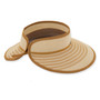 Natural visor hat featuring Packable, Adjustable, UPF 50+.