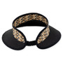 Black visor hat featuring Adjustable, UPF 50+.