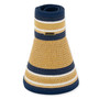 Navy visor hat featuring Sparkly Metallic Lurex, Packable, Adjustable.