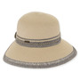 Navy backless hat featuring Packable, Adjustable, UPF 50+.