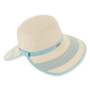 Ivory backless hat featuring Packable, Adjustable, UPF 50+.
