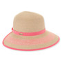 Natural backless hat featuring Packable, Adjustable, UPF 50+.