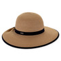 Tan backless hat featuring Adjustable, UPF 50+.