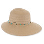 Natural tapered hat featuring Adjustable, UPF 50+.