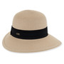 Natural tapered hat featuring Packable, Adjustable, UPF 50+.
