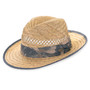 Natural men's fedora hat with UPF 50+ sun protection